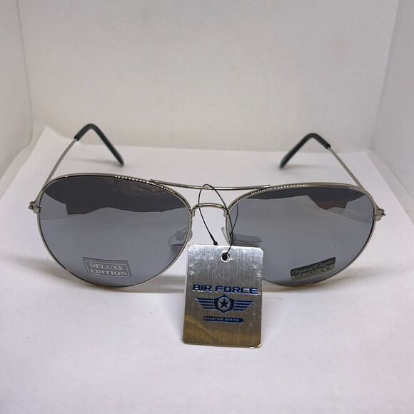 Air Force Aviator Mens Mirrored Sunglasses - Picture 3 of 3